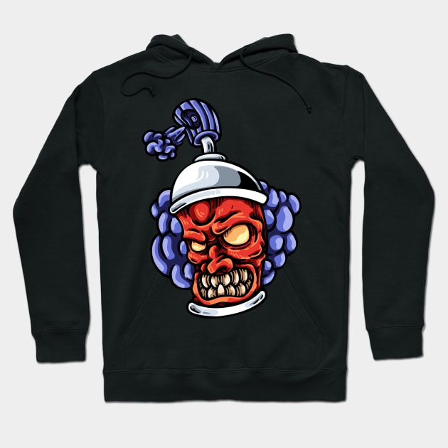 Spray Can Monster Hoodie by andhiika